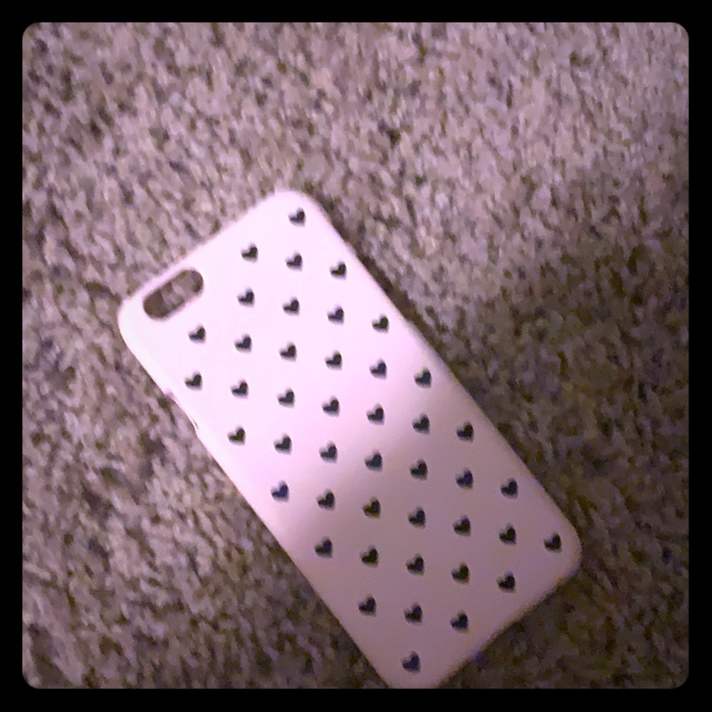 Light pink black heart iPhone 6 iPhone case